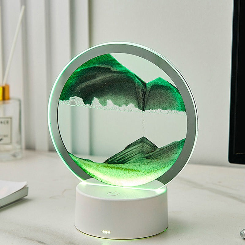 Reloj 3D luz led arena base