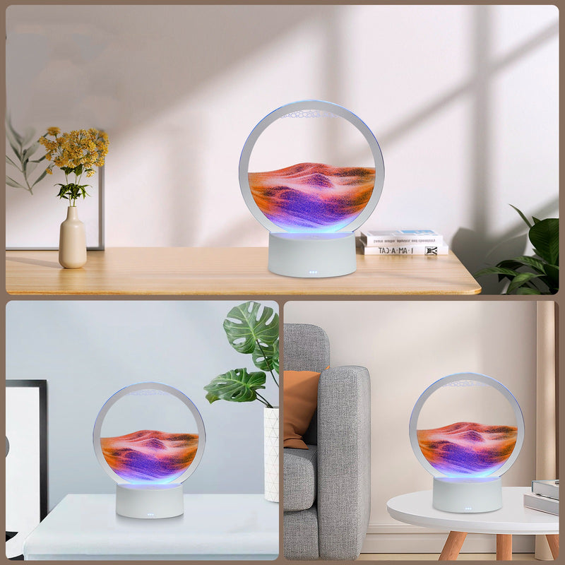 Reloj 3D luz led arena base