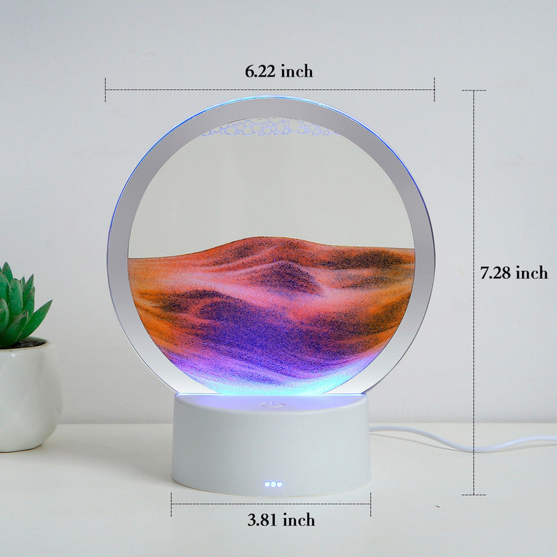 Reloj 3D luz led arena base