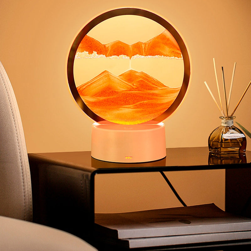 Reloj 3D luz led arena base
