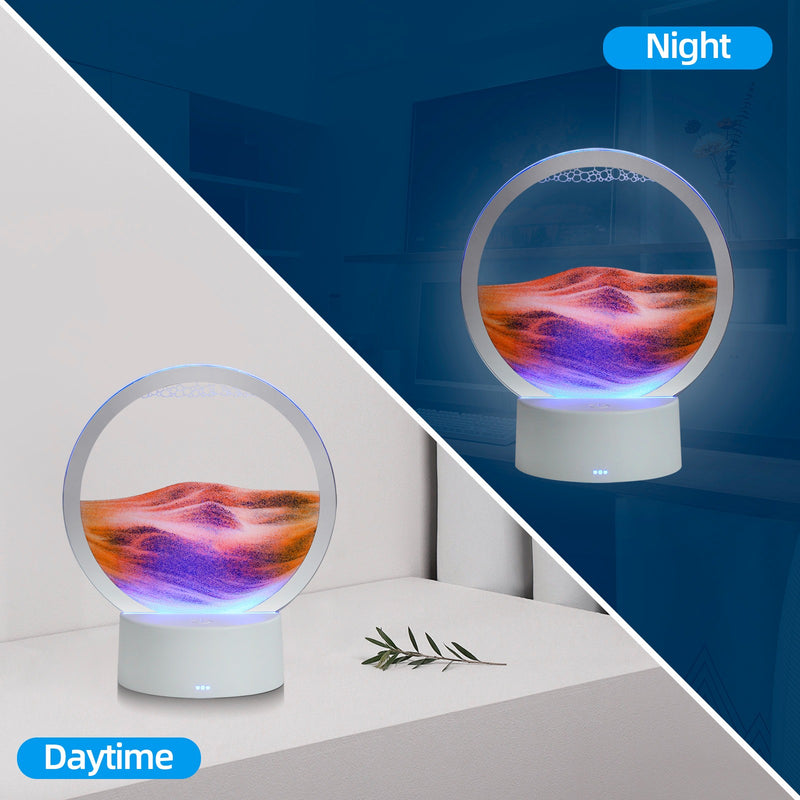 Reloj 3D luz led arena base