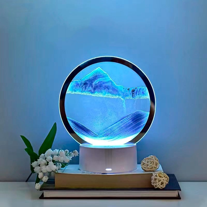 Reloj 3D luz led arena base