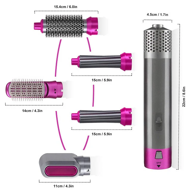 KIT CEPILLO 5 EN 1 Y TOALLA TURBANTE MIC