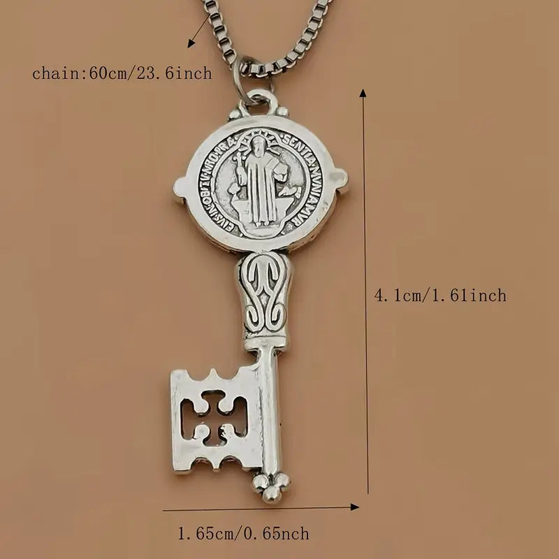 Collar llave San Benito Amuleto +CAJA SP