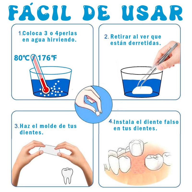 Molde para dentadura- Resina