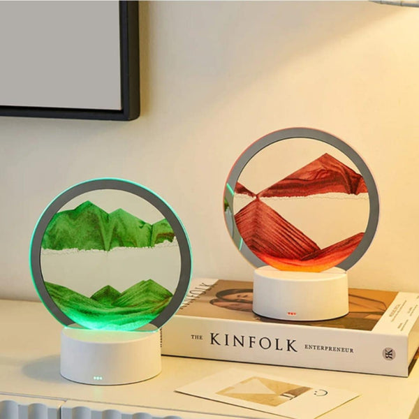 Reloj 3D luz led arena base